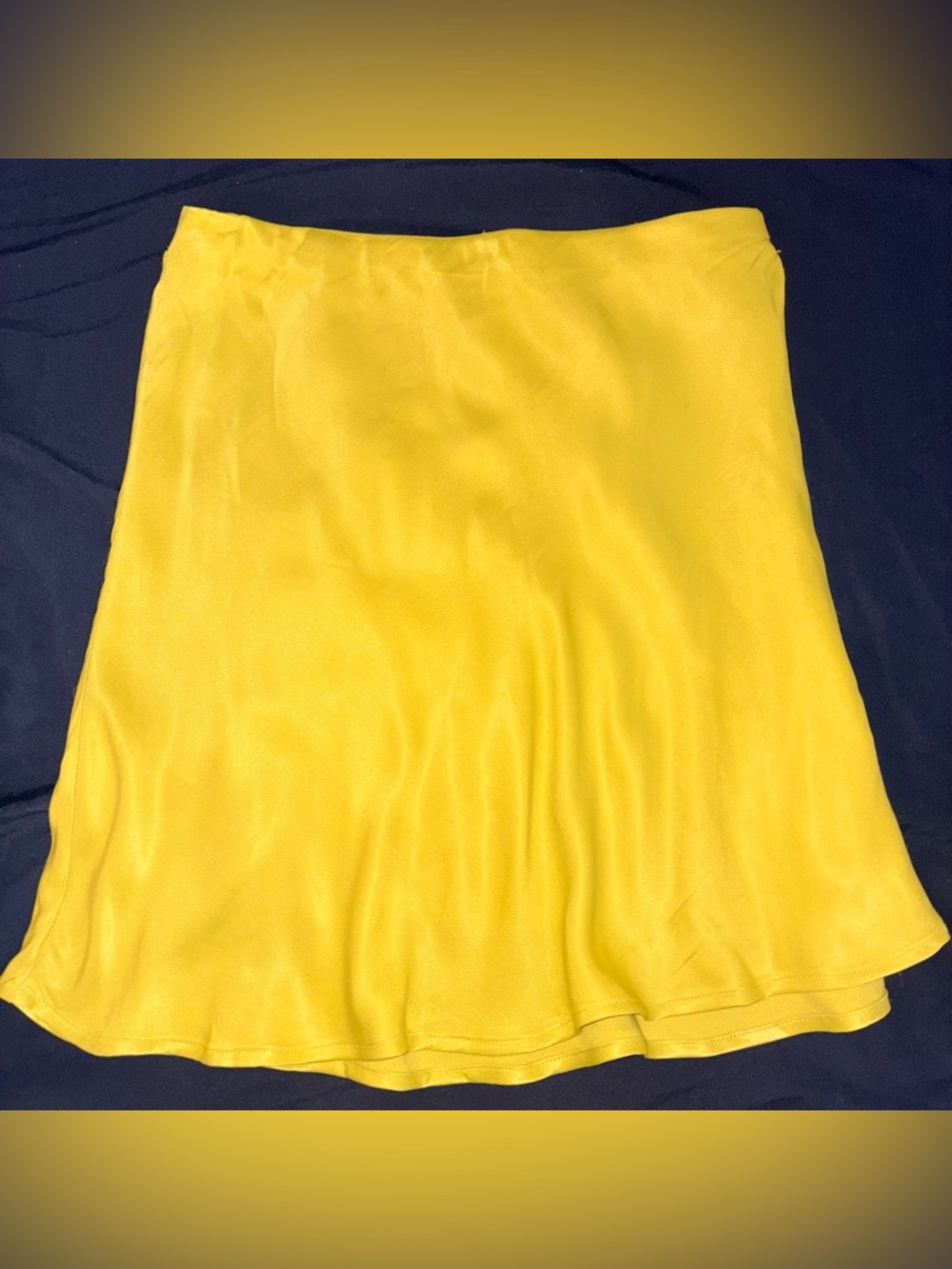 Anthropologie Bright Yellow/green  Slip Skirt